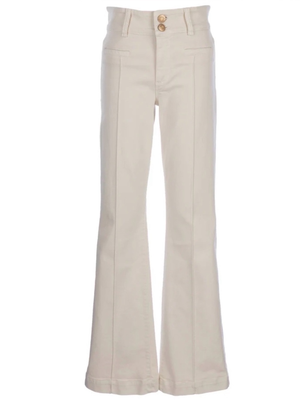 KUT FROM THE KLOTH Ana High Rise Flare Jeans Cream 18